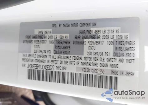 2018 Mazda Cx-5 Sport from USA, damaged, VIN JM3KFBBM1J0469027